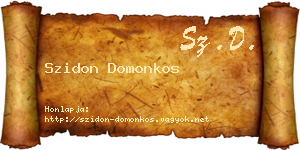 Szidon Domonkos névjegykártya